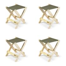 Kit 4 Banquetas Dobráveis para Jardim Sereno Camping