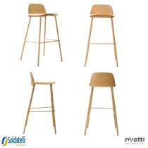Kit 4 Banquetas Hana PP Várias Cores - Rivatti