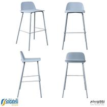 Kit 4 Banquetas Hana PP Várias Cores - Rivatti