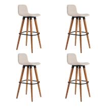 Kit 4 Banquetas Linea Alta Luxo Aço Preto Assento em Linho Balcão Gourmet Industrial - Preto/palha Kit 4 Banquetas Linea Alta Luxo Aço Preto Assento em Linho Balcão Gourmet Industrial - Preto/palha