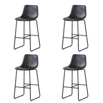 Kit 4 Banquetas Oxford Verner Fratini 100 cm (altura) Poliuretano (PU) Preto Base em Aço Preto Kit 4 Banquetas Oxford Verner Fratini 100 cm (altura) Poliuretano (PU) Preto Base em Aço Preto