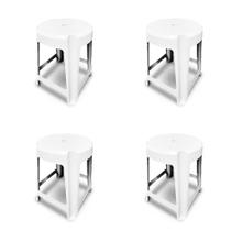 Kit 4 Banquinho Plástico Redondo Grande Colorido Alta Resistência Empilhável para Festa Churrasco Titan Suporta 140kg Kit 4 Banquinho Plástico Redondo Grande Colorido Alta Resistência Empilhável para Festa Churrasco Titan Suporta 140kg