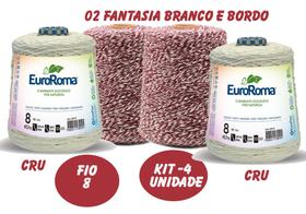 kit- 4 Barbante Euro Roma 4/8 600g Barbante