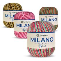 Kit 4 Barbantes Multicoloridos Milano Euroroma Nº6 226m 200g