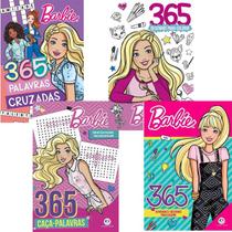 Kit 4 Barbie Atividades Desenhos Caça-palavras Palavras Cruzadas