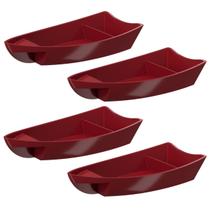 Kit 4 Barcos Travessa Barca para Sushi Sashimi Japonês 28cm