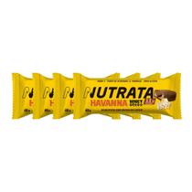 Kit 4 Barra de Proteína Nutrata Havanna Whey Grego Sabor Banoffee com Dulce de Leche com 11g de Proteína 40g