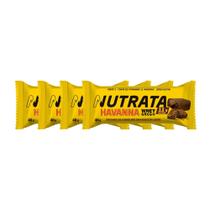 Kit 4 Barra de Proteína Nutrata Havanna Whey Grego Sabor Chocolate com Dulce de Leche com 11g de Proteína 40g