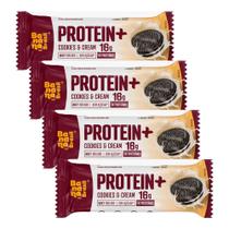 Kit 4 Barra de Proteína Protein+ Banana Brasil com 16g de Proteína Sabor Cookies & Cream Zero Açúcar 50g