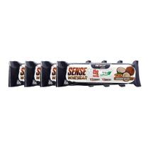 Kit 4 Barra de proteína Sense Whey Bar Absolut Nutrition Sabor Amendoim com Coco 15g de Proteína Adoçado com Stevia 45g