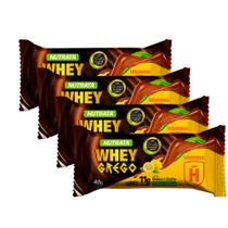 Kit 4 Barra de Proteína Whey Grego Nutrata Sabor Doce de Leite e Limão Siciliano com 11g de Proteína 40g Kit 4 Barra de Proteína Whey Grego Nutrata Sabor Doce de Leite e Limão Siciliano com 11g de Proteína 40g