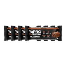 Kit 4 Barra de Proteína YoPro 15g de Proteína Nutrata Chocolate 55g