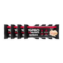 Kit 4 Barra de Proteína YoPro 15g de Proteína Nutrata Morango com Chocolate Branco 55g