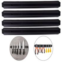 Kit 4 Barra Magnética Imã Suporte Facas Ferramentas 32Cm