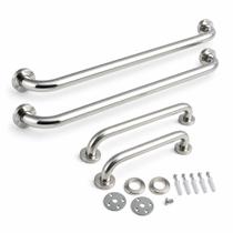Kit 4 Barras de Apoio 40 e 60cm Lorben com Alça Suporte Deficiente Idoso Inox Banheiro - GT845 Kit 4 Barras de Apoio 40 e 60cm Lorben com Alça Suporte Deficiente Idoso Inox Banheiro - GT845