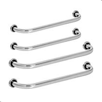 Kit 4 Barras De Apoio De Segurança Para Banheiro 60cm E 80cm