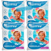 Kit 4 Barrilha Elevador de Ph Mais Montreal Pó Tratamento Para Piscinas Kit 4 Barrilha Elevador de Ph Mais Montreal Pó Tratamento Para Piscinas