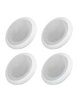 Kit 4 Base Arandela de Teto Plastico Fiamon Para Alto Falante 6" Gesso