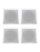 Kit 4 Base Arandela de Teto Quadrada Plastico Fiamon Para Alto Falante 6" Som Ambiente Gesso Kit 4 Base Arandela de Teto Quadrada Plastico Fiamon Para Alto Falante 6" Som Ambiente Gesso