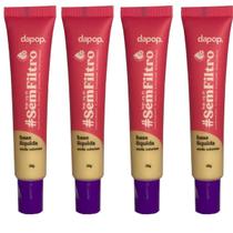 Kit 4 Base Líquida Sem Filtro 25G Cor 2 - Dapop Kit 4 Base Líquida Sem Filtro 25G Cor 2 - Dapop
