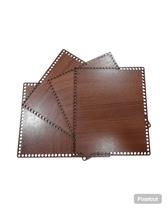Kit 4 Base Retangular 25x35 cm MDF Tabaco para Bandeja Cesto Crochê Fio de Malha Kit 4 Base Retangular 25x35 cm MDF Tabaco para Bandeja Cesto Crochê Fio de Malha