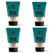Kit 4 Base Vegana Cor 01 Bege Claro 30ml - Ramona Make Up Kit 4 Base Vegana Cor 01 Bege Claro 30ml - Ramona Make Up