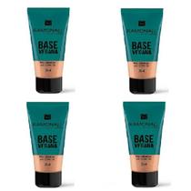 Kit 4 Base Vegana Cor 03 Bege Médio 30ml - Ramona Make Up