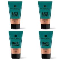 Kit 4 Base Vegana Cor 04 Bege Escuro 30ml - Ramona Make Up Kit 4 Base Vegana Cor 04 Bege Escuro 30ml - Ramona Make Up