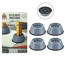 Kit 4 Bases Pés Protetores Multiuso Para Fogão Sofá Moveis Kit 4 Bases Pés Protetores Multiuso Para Fogão Sofá Moveis
