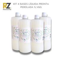 Kit 4 Bases Sabonete Líquido Pronta Hipoalergênica Perolada para Sabonete e Shampoo Quimiz VG 1Litro