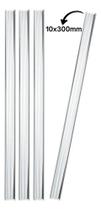 Kit 4 Bastão Agitador 10x300mm Vidro Maciço Ponta Lapidada