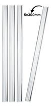 Kit 4 Bastões Agitadores 5x300mm Vidro Maciço Ponta Lapidada