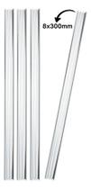 Kit 4 Bastões Agitadores 8x300mm Vidro Maciço Ponta Lapidada Kit 4 Bastões Agitadores 8x300mm Vidro Maciço Ponta Lapidada
