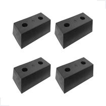 Kit 4 Batente Maciço Calço Borracha 210x80mm Docas Pier e Caminhão