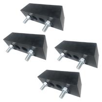 Kit 4 Batentes Maciços Calço de Borracha Para Caminhões Docas 180x57x50mm Borrachas Londrina