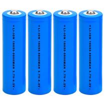 Kit 4 Bateria 18650 Pilha Recarregável Li-Ion 3.7V A 4.2V