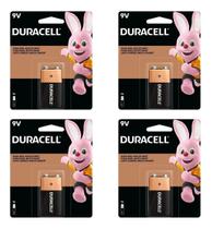 Kit 4 Bateria 9V Alcalina Duracell Pilha Original