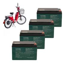 Kit 4 Bateria Ciclo Profundo 12v 15ah Wide Bicicleta Elétrica Kit 4 Bateria Ciclo Profundo 12v 15ah Wide Bicicleta Elétrica