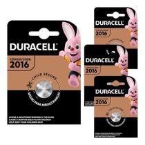 Kit 4 Bateria Cr2016 Duracell 3V Pilha Botão Dl2016 Original Kit 4 Bateria Cr2016 Duracell 3V Pilha Botão Dl2016 Original