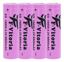 Kit 4 Bateria18650 Li-Ion 8800Mh 4.2V Lanterna Tática Led Kit 4 Bateria18650 Li-Ion 8800Mh 4.2V Lanterna Tática Led