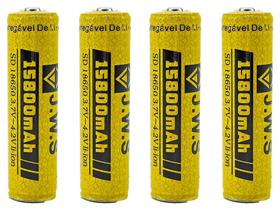 Kit 4 Baterias 18650 15800mAh 4.2V Super Potente Gold JWS
