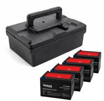 Kit 4 Baterias Bikelete 12V 15Ah Com Compartimento para Scooter 350W 500W Kit 4 Baterias Bikelete 12V 15Ah Com Compartimento para Scooter 350W 500W