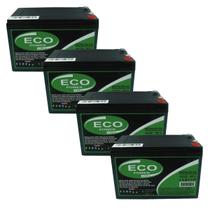 Kit 4 Baterias Estacionárias Eco Power 16AH 12V VRLA AGM Ciclo Profundo Bike Elétrica Nobreak Kit 4 Baterias Estacionárias Eco Power 16AH 12V VRLA AGM Ciclo Profundo Bike Elétrica Nobreak