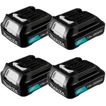 Kit 4 Baterias Íons de Lítio 12V 1.5Ah BL1016 197413-5 Makita