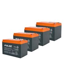 Kit 4 Baterias Pulse 12V 15Ah Ciclo Profundo VRLA AGM Bicicleta Scooter Elétrica Kit 4 Baterias Pulse 12V 15Ah Ciclo Profundo VRLA AGM Bicicleta Scooter Elétrica