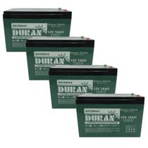 Kit 4 Baterias Selada Gel Ciclo Profundo Duran 16ah 12v 6-dzm-12