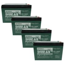Kit 4 Baterias Selada Gel Ciclo Profundo Duran 16ah 12v 6-dzm-12