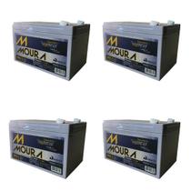 kit 4 Baterias selada vrla 12v 12ah