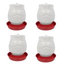 Kit 4 Bebedouro Automático Rosca 2 Litros Galinha e Aves