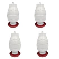 Kit 4 Bebedouro Automático Rosca 5 Litros Galinha e Aves
